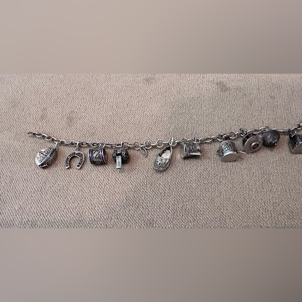 Elegant Silver Charm Bracelet
